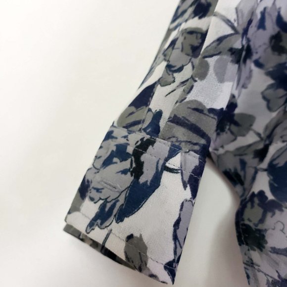 Banana Republic Women's Button Down Tie Waist Semi Sheer Shirt Top Blouse - Picture 5 of 12